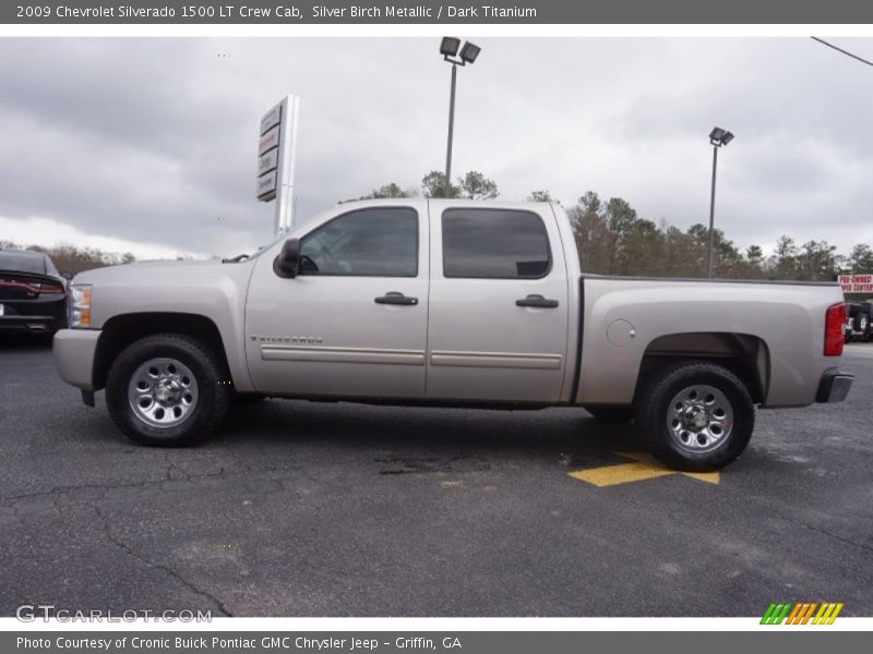 Silver Birch Metallic / Dark Titanium 2009 Chevrolet Silverado 1500 LT Crew Cab