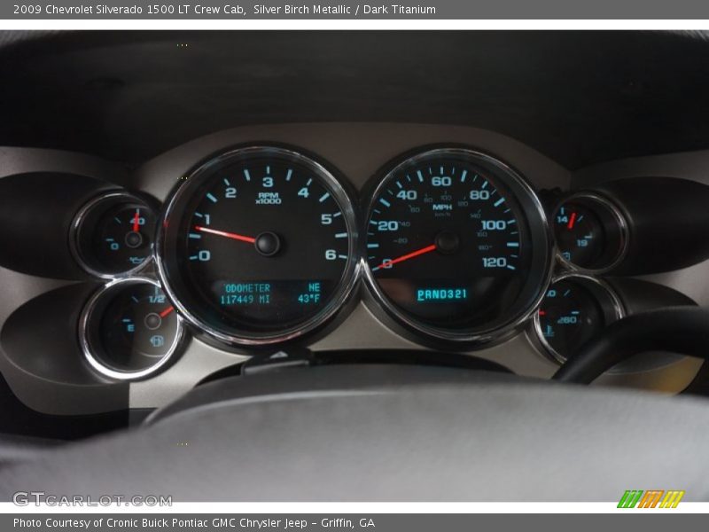 Silver Birch Metallic / Dark Titanium 2009 Chevrolet Silverado 1500 LT Crew Cab