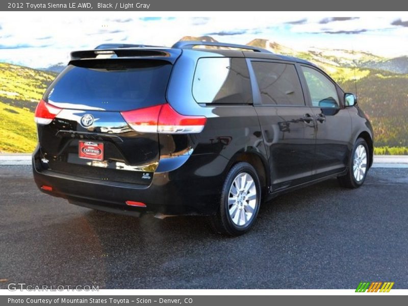 Black / Light Gray 2012 Toyota Sienna LE AWD