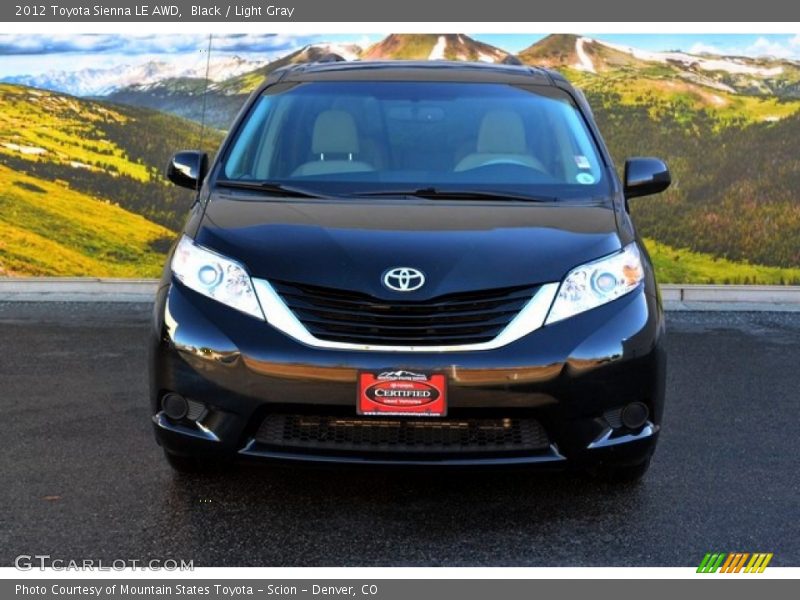 Black / Light Gray 2012 Toyota Sienna LE AWD