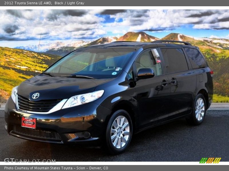 Black / Light Gray 2012 Toyota Sienna LE AWD