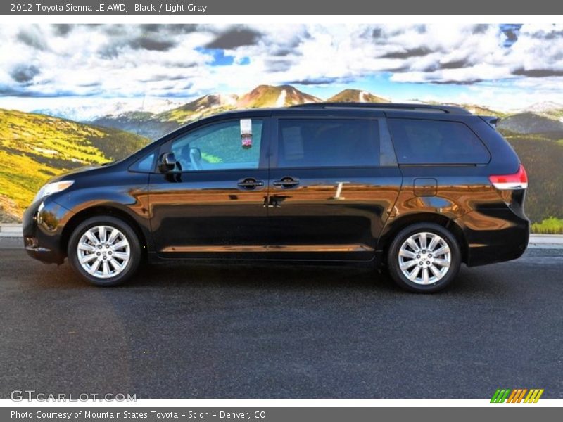 Black / Light Gray 2012 Toyota Sienna LE AWD