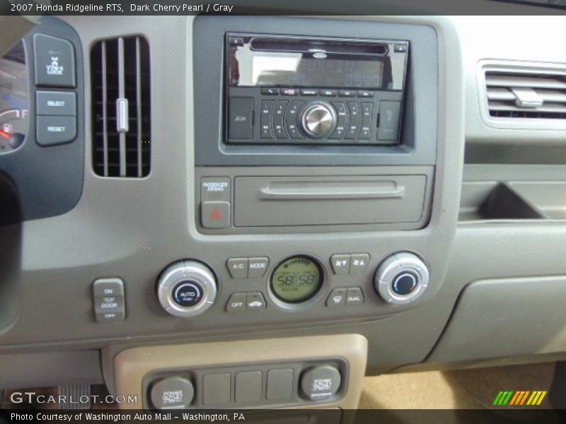 Dark Cherry Pearl / Gray 2007 Honda Ridgeline RTS