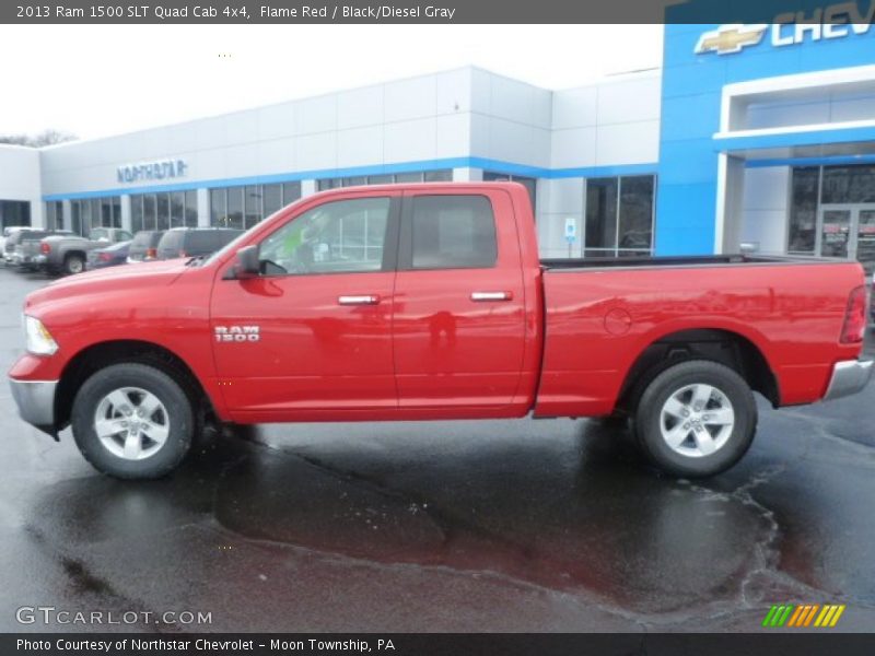 Flame Red / Black/Diesel Gray 2013 Ram 1500 SLT Quad Cab 4x4