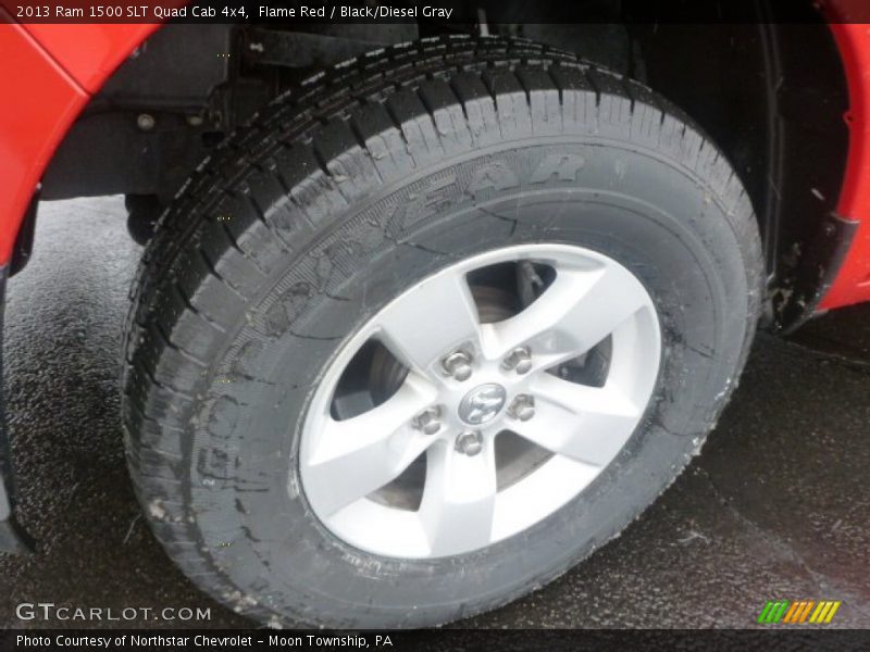 Flame Red / Black/Diesel Gray 2013 Ram 1500 SLT Quad Cab 4x4