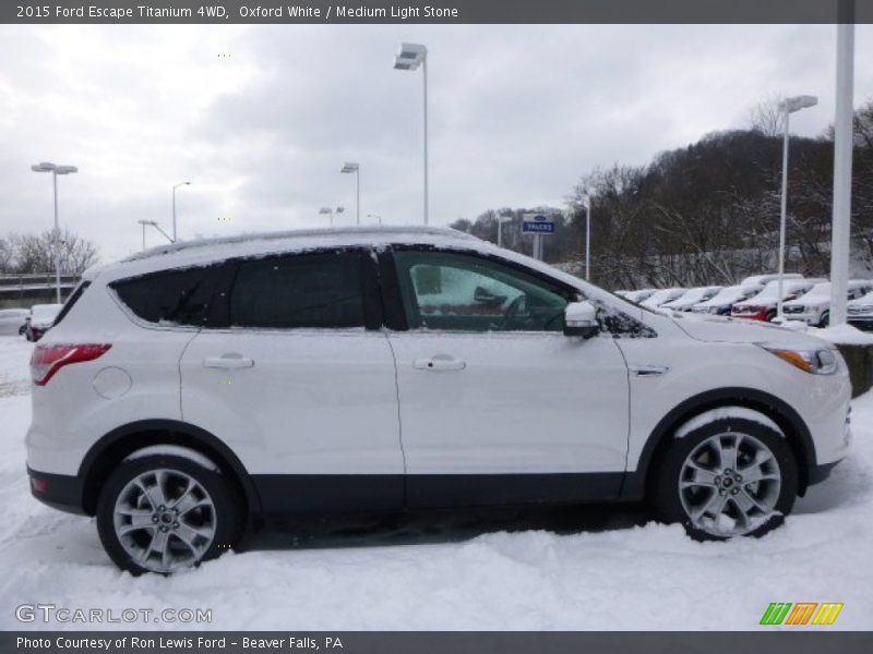 Oxford White / Medium Light Stone 2015 Ford Escape Titanium 4WD