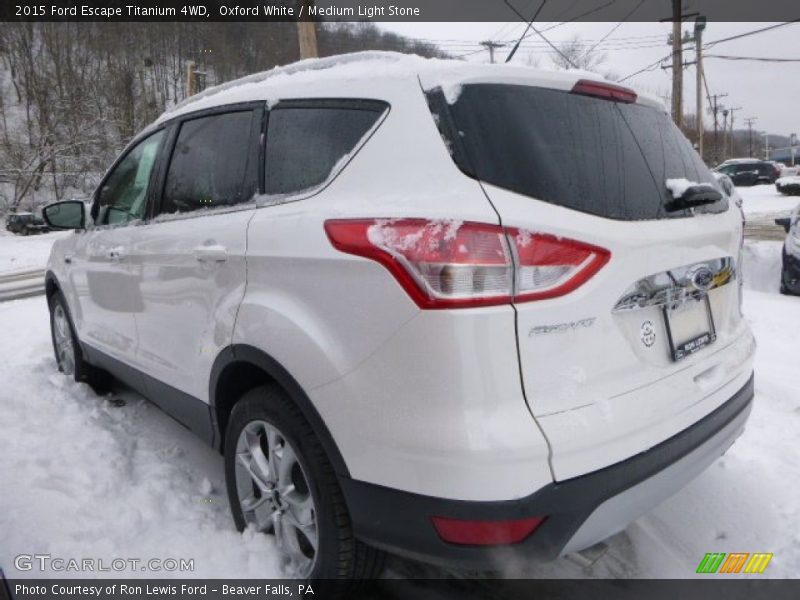 Oxford White / Medium Light Stone 2015 Ford Escape Titanium 4WD
