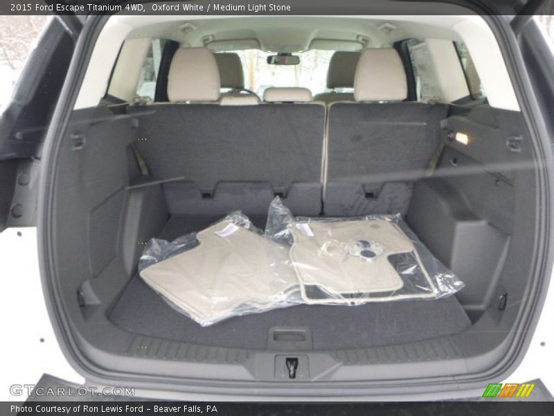 Oxford White / Medium Light Stone 2015 Ford Escape Titanium 4WD