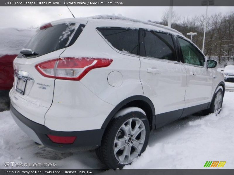 Oxford White / Medium Light Stone 2015 Ford Escape Titanium 4WD