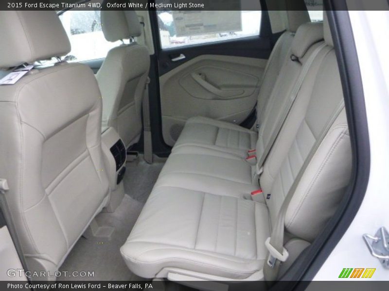 Oxford White / Medium Light Stone 2015 Ford Escape Titanium 4WD