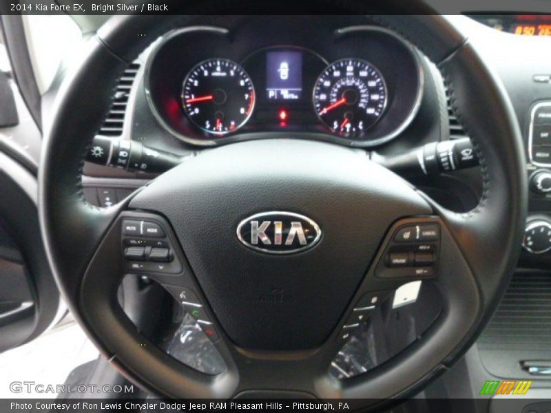 Bright Silver / Black 2014 Kia Forte EX