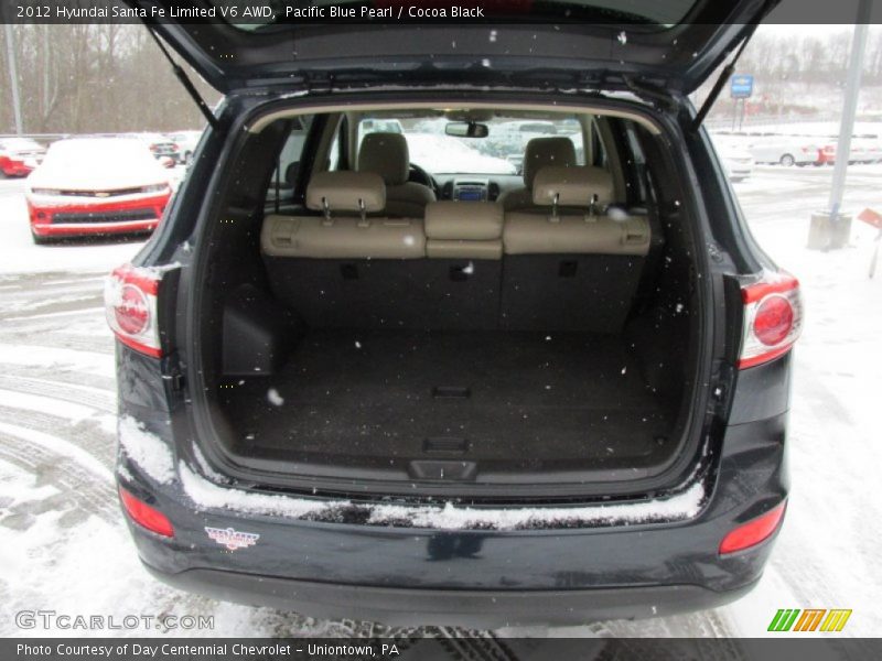 Pacific Blue Pearl / Cocoa Black 2012 Hyundai Santa Fe Limited V6 AWD