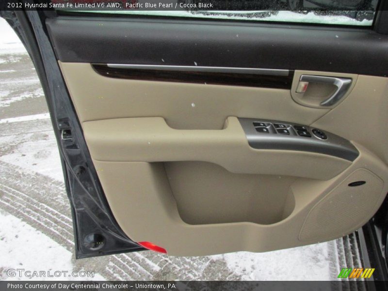 Pacific Blue Pearl / Cocoa Black 2012 Hyundai Santa Fe Limited V6 AWD