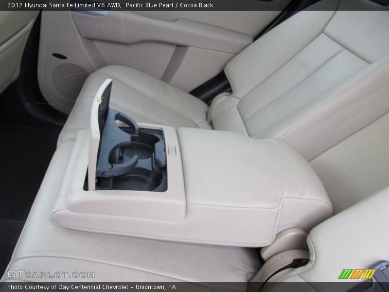 Pacific Blue Pearl / Cocoa Black 2012 Hyundai Santa Fe Limited V6 AWD