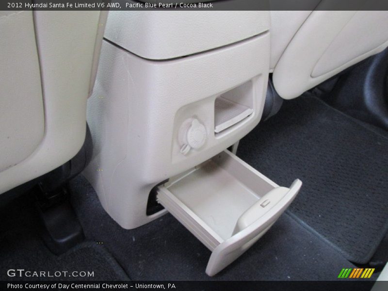 Pacific Blue Pearl / Cocoa Black 2012 Hyundai Santa Fe Limited V6 AWD