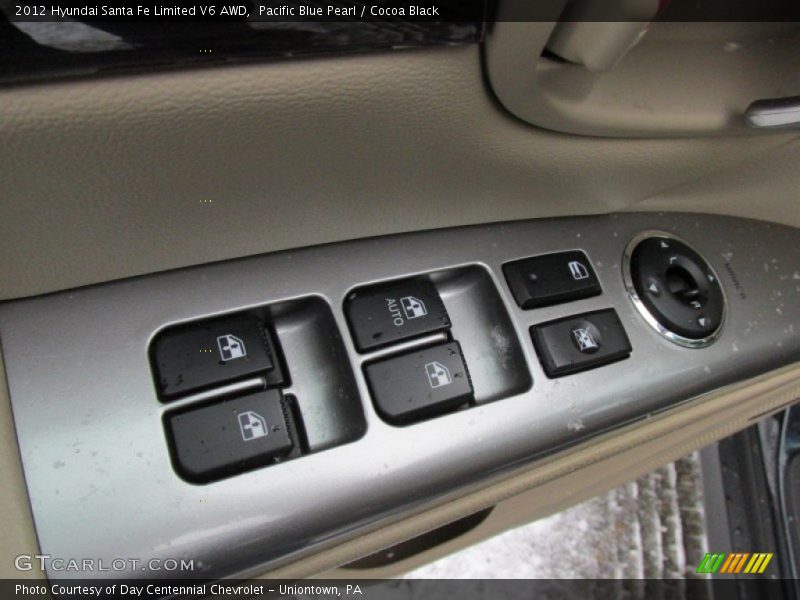 Pacific Blue Pearl / Cocoa Black 2012 Hyundai Santa Fe Limited V6 AWD