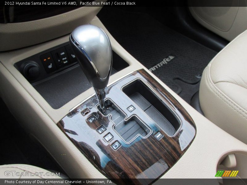 Pacific Blue Pearl / Cocoa Black 2012 Hyundai Santa Fe Limited V6 AWD