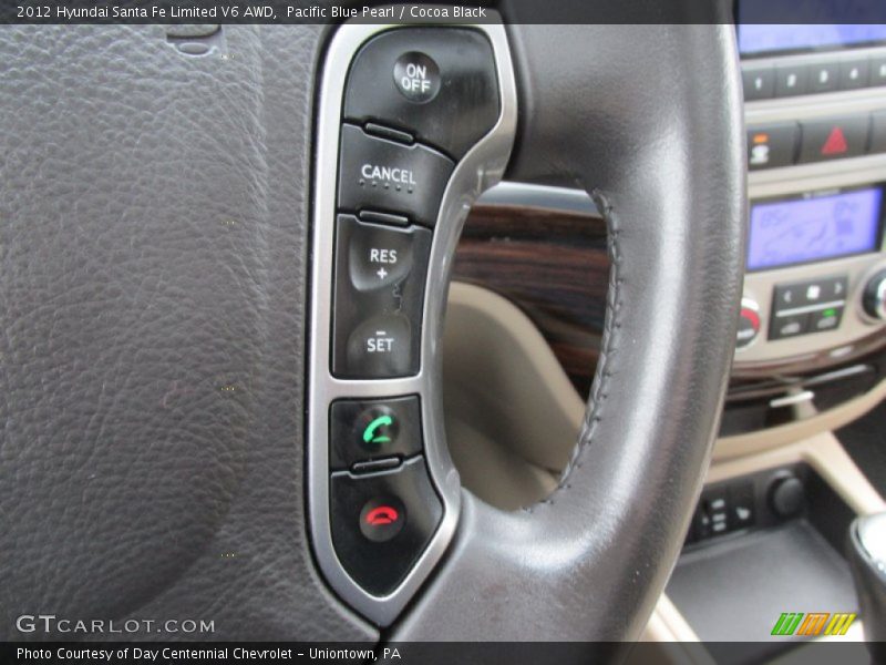 Pacific Blue Pearl / Cocoa Black 2012 Hyundai Santa Fe Limited V6 AWD