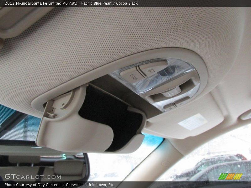 Pacific Blue Pearl / Cocoa Black 2012 Hyundai Santa Fe Limited V6 AWD