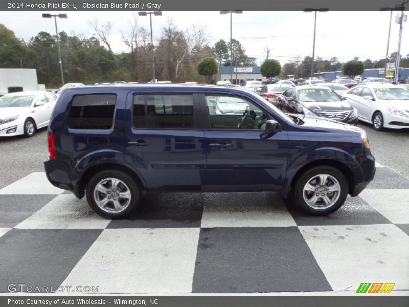Obsidian Blue Pearl / Gray 2014 Honda Pilot EX-L