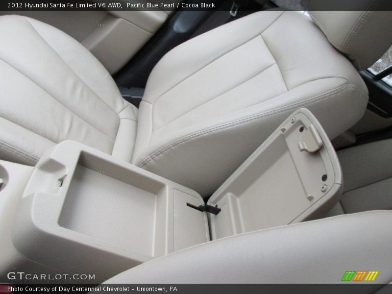 Pacific Blue Pearl / Cocoa Black 2012 Hyundai Santa Fe Limited V6 AWD