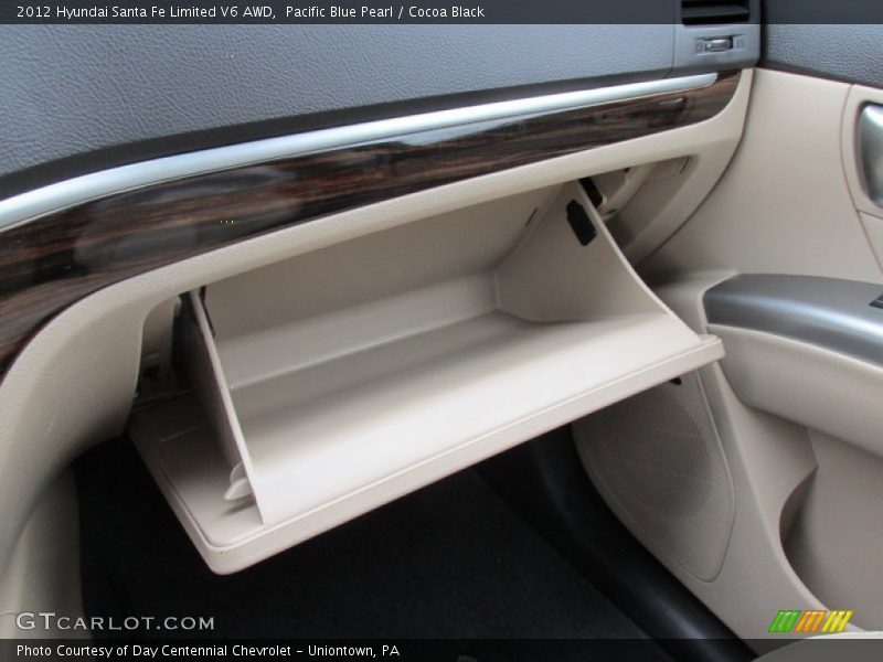 Pacific Blue Pearl / Cocoa Black 2012 Hyundai Santa Fe Limited V6 AWD