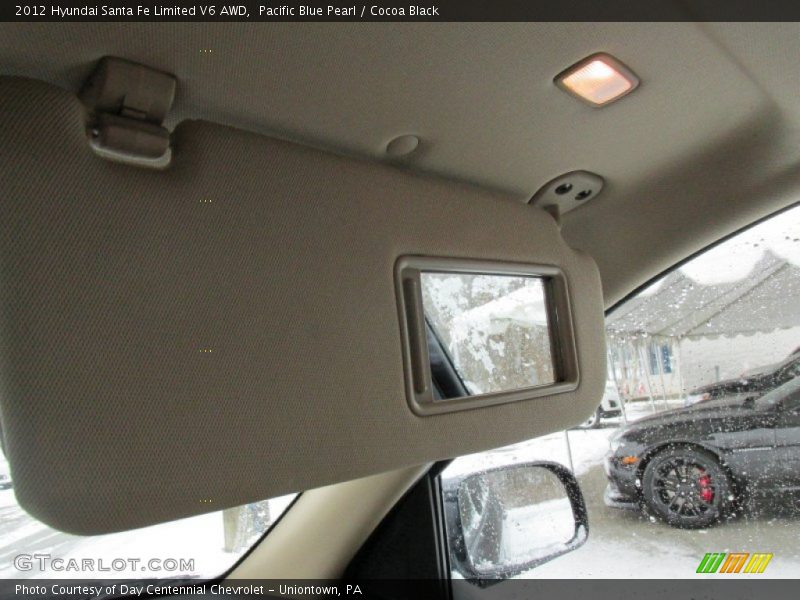 Pacific Blue Pearl / Cocoa Black 2012 Hyundai Santa Fe Limited V6 AWD