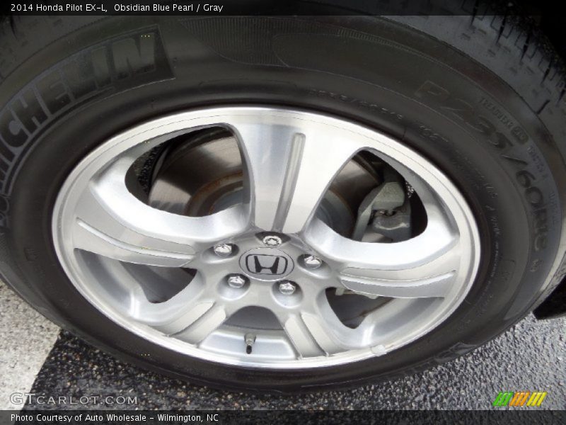Obsidian Blue Pearl / Gray 2014 Honda Pilot EX-L