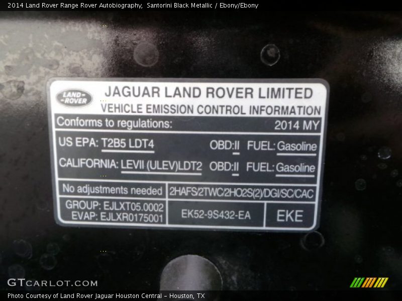 Santorini Black Metallic / Ebony/Ebony 2014 Land Rover Range Rover Autobiography