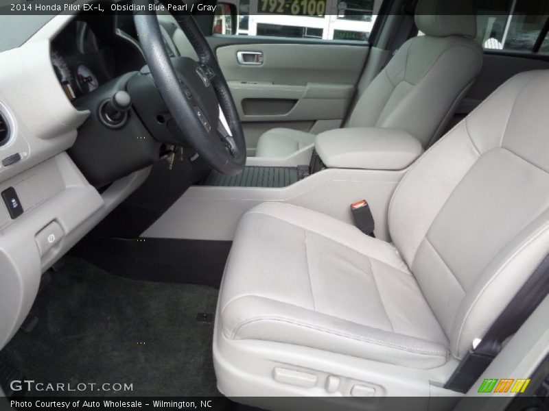 Obsidian Blue Pearl / Gray 2014 Honda Pilot EX-L