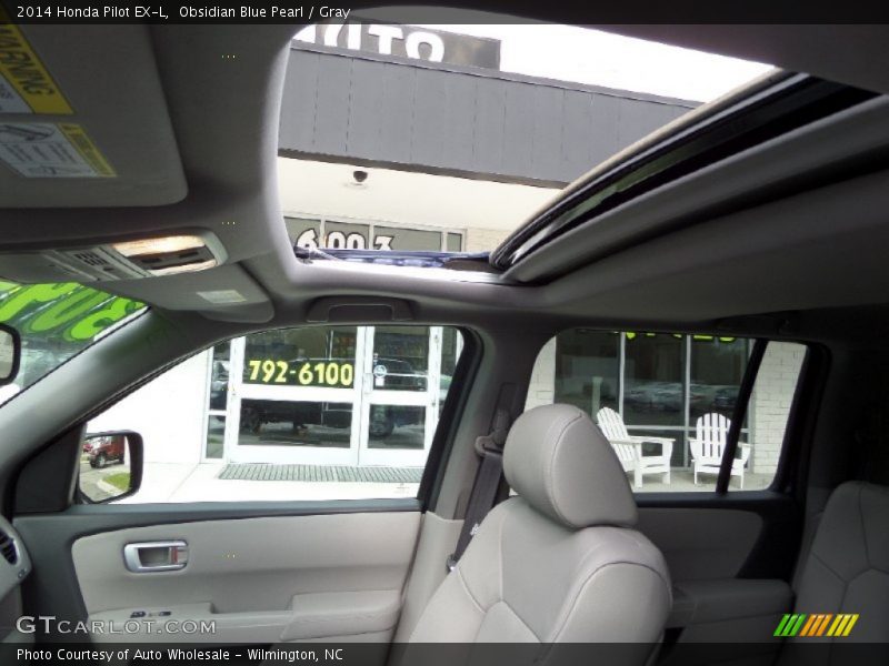 Obsidian Blue Pearl / Gray 2014 Honda Pilot EX-L