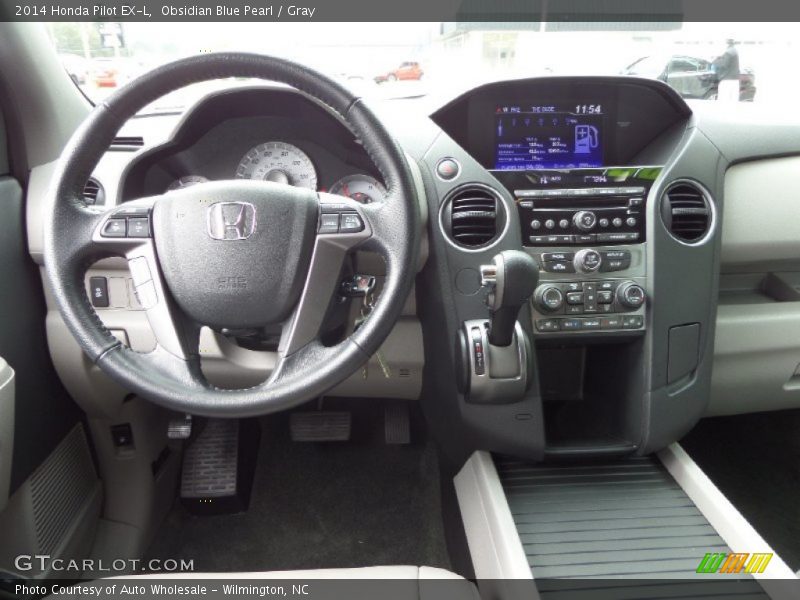 Obsidian Blue Pearl / Gray 2014 Honda Pilot EX-L