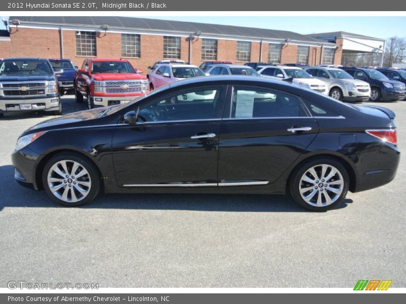 Midnight Black / Black 2012 Hyundai Sonata SE 2.0T