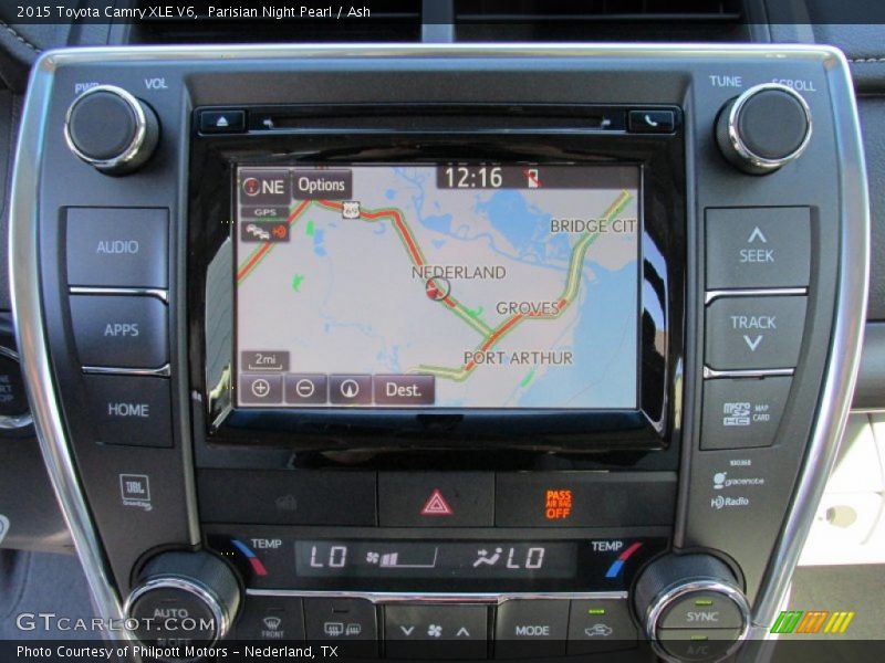 Navigation of 2015 Camry XLE V6