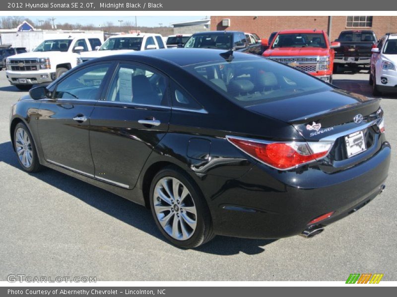 Midnight Black / Black 2012 Hyundai Sonata SE 2.0T