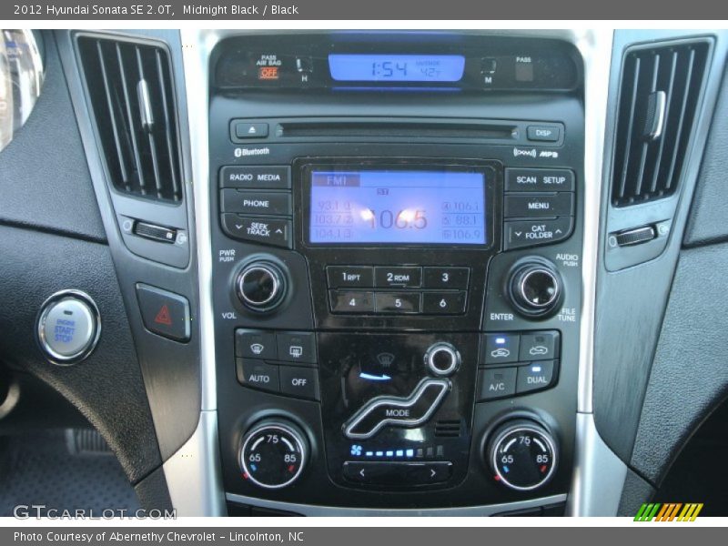 Midnight Black / Black 2012 Hyundai Sonata SE 2.0T