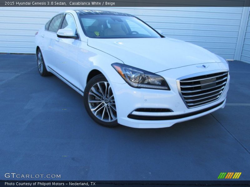 Casablanca White / Beige 2015 Hyundai Genesis 3.8 Sedan