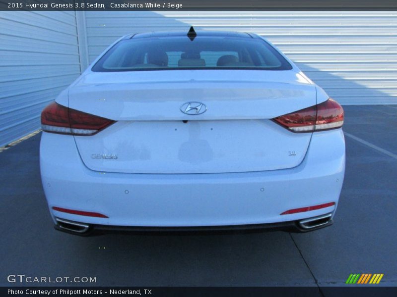 Casablanca White / Beige 2015 Hyundai Genesis 3.8 Sedan