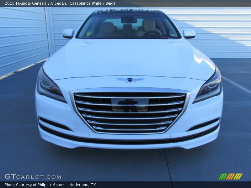 Casablanca White / Beige 2015 Hyundai Genesis 3.8 Sedan