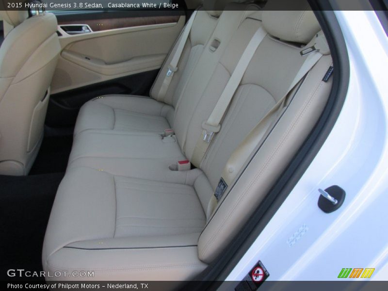 Casablanca White / Beige 2015 Hyundai Genesis 3.8 Sedan