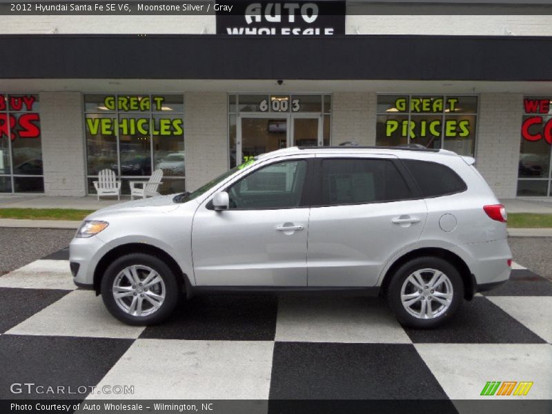 Moonstone Silver / Gray 2012 Hyundai Santa Fe SE V6