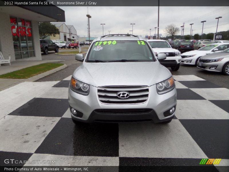 Moonstone Silver / Gray 2012 Hyundai Santa Fe SE V6