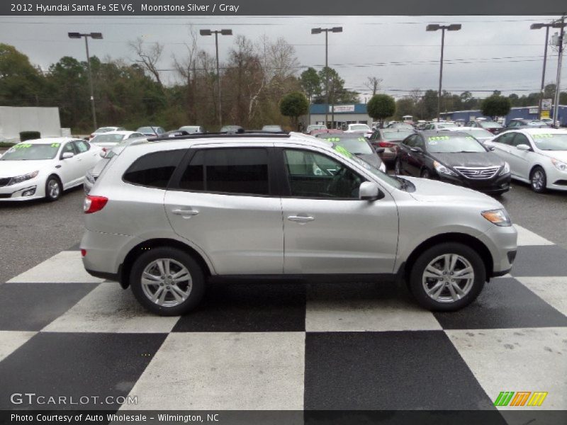 Moonstone Silver / Gray 2012 Hyundai Santa Fe SE V6