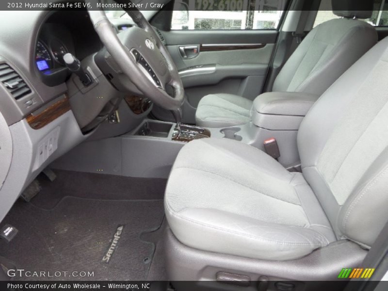 Moonstone Silver / Gray 2012 Hyundai Santa Fe SE V6