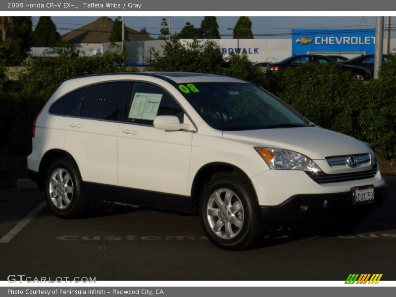 Taffeta White / Gray 2008 Honda CR-V EX-L