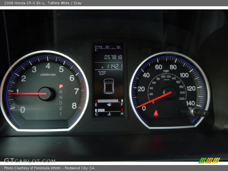 Taffeta White / Gray 2008 Honda CR-V EX-L