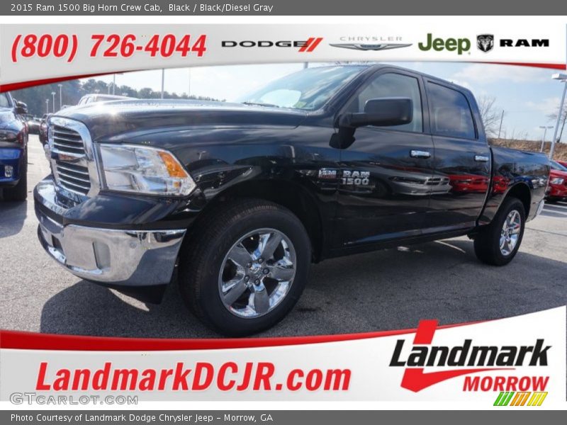 Black / Black/Diesel Gray 2015 Ram 1500 Big Horn Crew Cab