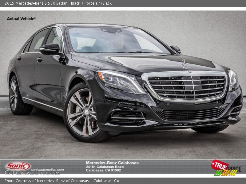 Black / Porcelain/Black 2015 Mercedes-Benz S 550 Sedan