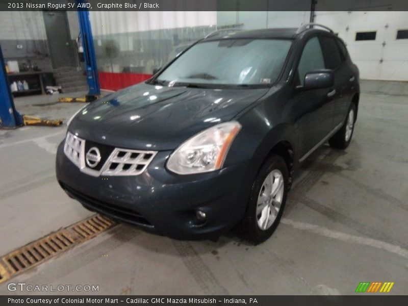 Graphite Blue / Black 2013 Nissan Rogue SV AWD