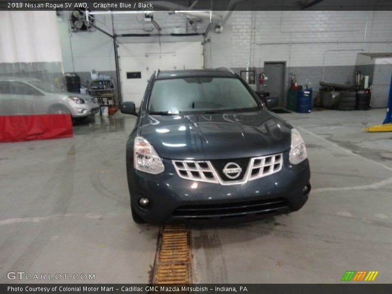 Graphite Blue / Black 2013 Nissan Rogue SV AWD